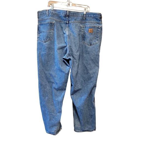 Carhartt Mens Size 46X30  Denim Jeans Union Made In USA B113 DST **READ** - Picture 2 of 6